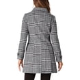 thumbnail image 3 of INSPIRE CHIC Women's Peter Pan Collar Single Breasted Winter Overcoat XL Black White, 3 of 6