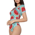thumbnail image 2 of Naloa Watermelon Women's Short-Sleeved Onesie, One-Piece Swimsuit for Parties, dates, clubs - XX-Large, 2 of 9