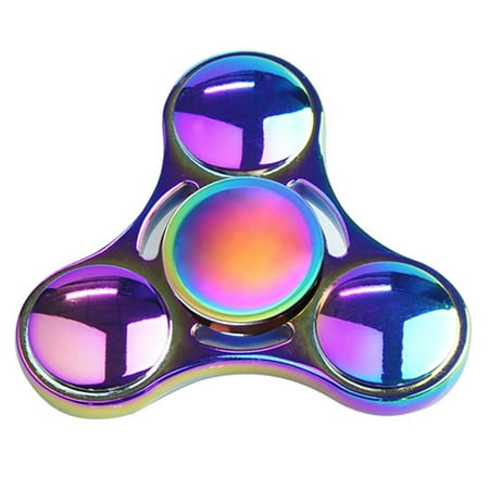 Finger Spinner Fidget Toys Alloy Fidget Hand Spinners Rainbow Best Stress Reducer Relieves Anxiety and Boredom For Kids Autism (Best Toys For Autism)