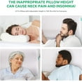 thumbnail image 3 of UTTU Cervical Pillow for Neck Strain Relief, Memory Foam Neck Pillow for Sleeping, Adjustable Orthopedic Sandwich Pillow, Contour Cooling for Side Back Stomach Sleeper, Queen(23.6"×14"×4.7"/3.9"), 3 of 11