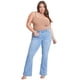 thumbnail image 5 of YMI - Pantalones de Mezclilla básicos Acampanados para Mujer Talla Grande, Azul/Claro, 40 Más, 5 of 7