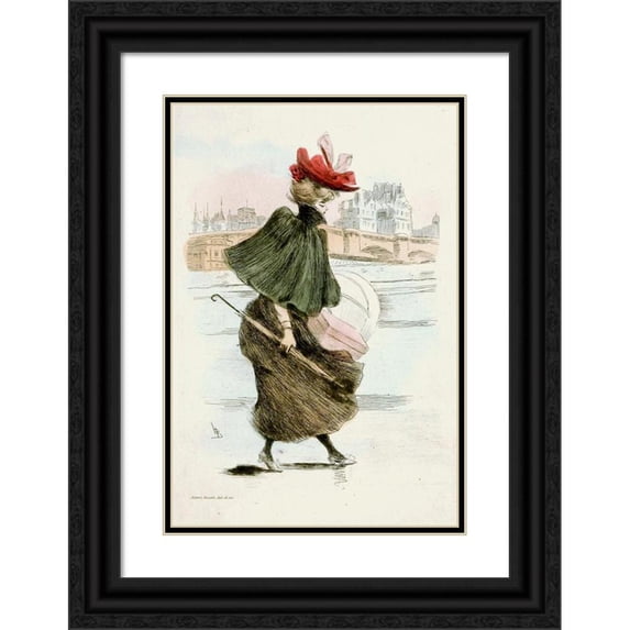 Walter Crane 14x18 Black Ornate Wood Framed Double Matted Museum Art Print Titled - Philemon and Baucis (1893)