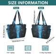 thumbnail image 4 of FORMRS Tote Bag for Women Quilted Large Capacity Travel Work Carry On Shoulder Handbag, Blue Tree, 4 of 7
