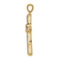 thumbnail image 2 of 14k Yellow Gold 1/3ct. Diamond Cross Pendant Charm, 2 of 4