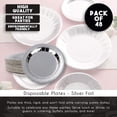thumbnail image 4 of 48-Pack Metallic Silver Foil 9-Inch Disposable Paper Party Plates, 4 of 8