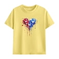 thumbnail image 4 of ATOGUTA Girl Summer Clothes Kids Short Sleeve T Shirts and Elastic Waist Shorts Size 4T-14 Summer Clothing Sets Yellow, 4 of 7