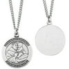Personalized Planet Engraved St. Anthony Medal Sterling Silver Pendant