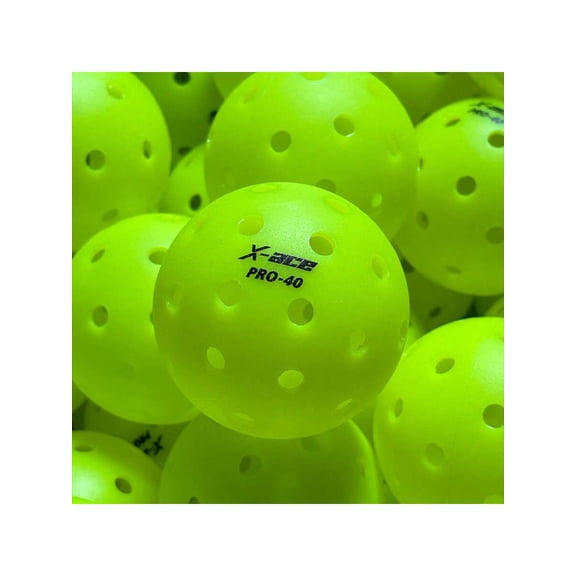 12pcs X-ACE PRO 40 Pickleballs, 74mm One-Piece Molded Outdoor Pickleball Sports