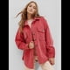 thumbnail image 5 of Chaqueta de Larga con Solapa Suelta para Mujer, Cárdigan Irregular con Bolsillo de Rojo XL, 5 of 7
