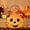 D, variant on Halloween Pumpkin Candy Bucket with Handle & Lid Hollow Jack O Lantern Smiling Face Candy Pail Light UP Pumpkin Ornament for Trick-or-Treat Tabletop Indoor Party Decoration