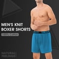 thumbnail image 2 of Natural Feelings Men's 5-Pack Cotton Knitted Comfort Loose Boxer Shorts Elastic Waistband Underwear, 2 of 7