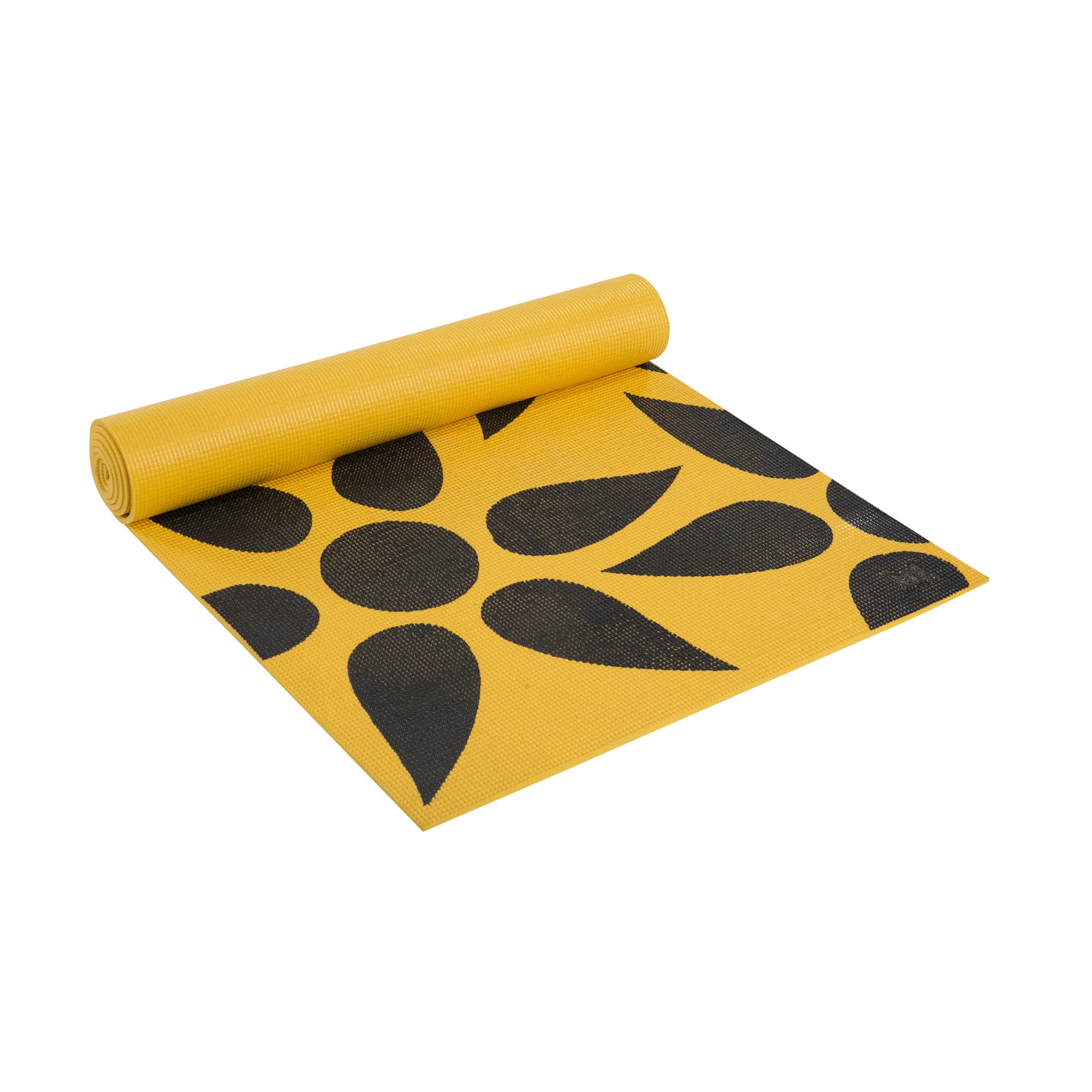 Natural Fitness EcoSmart Yoga Mat 24" x 72" x 6mm Yellow/Black