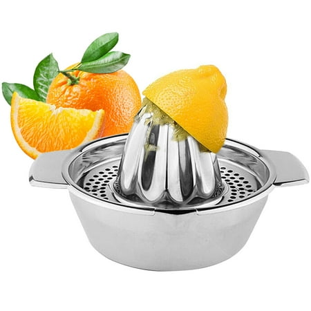 

Stainless Steel Lemon Squeezer Hand Juicer Citrus Lemon Orange Juicer with Strainer and Bowl Manual Hand Press Squeezer Tool Rust-Proof Sturdy Kitchen Tool for Lemon Orange Lime