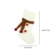 thumbnail image 3 of Knitted Christmas Stockings, Holiday Stocking Decor, Personalized Large Christmas Stocking with Pockets and Hanging Loop, Soft Thick Cotton Fabric in Red Green White, 15.8x7.8 Inch, 3 of 8