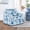 Blue and White, variant on Pemberly Row Transitional Polyester Fabric Swivel Chair in Blue Slate