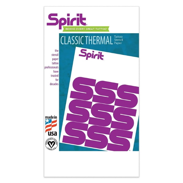 Plantilla térmica para tatuajes, papel de transferencia Spirit Classic, 100 hojas