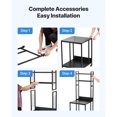thumbnail image 6 of KFFKFF 4-Tier 3D Printer Filament Storage Rack with Wheels, Spool Holder Cart for Organizing Filaments in Printing Stations, Offices, and Workshops (Shelf Only), 6 of 9