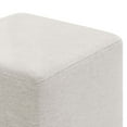 thumbnail image 5 of Callum 17" Square Woven Heathered Fabric Ottoman in Heathered Weave Ivory, 5 of 9