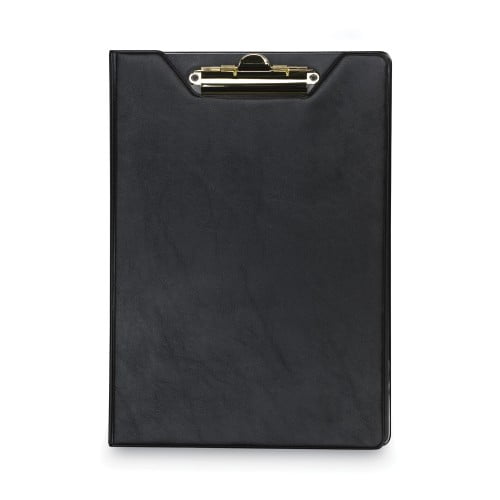 New Samsill Value Padfolio, Heavyweight Sealed Vinyl, Brass Clip, Inside Front Pocket, Black,Each
