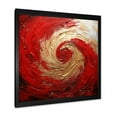 thumbnail image 4 of Designart "Spiraling Red And Gold Whimsical Whirl" Abstract Spirals Picture Framed Wall Decor, 4 of 5