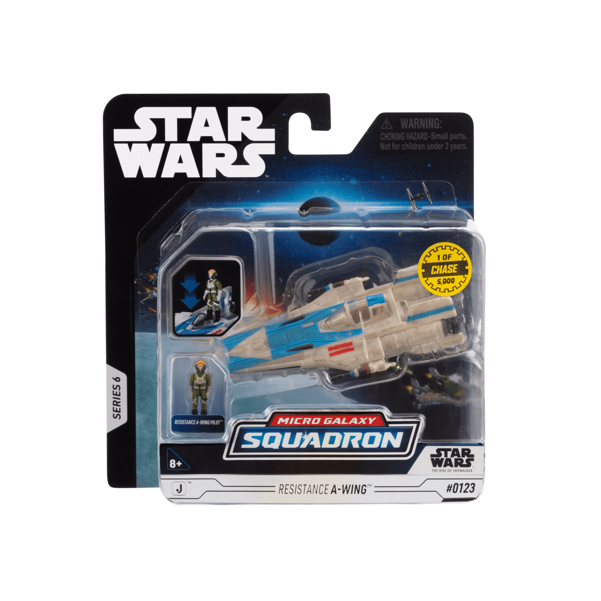 Star Wars Micro Galaxy Squadron Resistance A-wing- 3 inch Chase Edition Vehicle with 1 inch Micro Figure Accessory