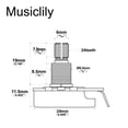 thumbnail image 2 of Musiclily Pro HD B1M Full Brass Inch Size Fine 24-Spline Split Shaft Pot Linear Taper Potentiometer for Electric Guitar Bass, 2 of 5