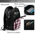 thumbnail image 3 of Yiaed Heart Plaid Print Laptop Backpack,Business Travel Durable Laptops Backpack with USB Charging Port,Water Resistant College Computer Bag, 3 of 5