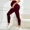 thumbnail image 4 of Gytharion Women's Maternity Leggings Fashion Solid Over The Belly Lounge Yoga Pants Soft Comfy Pregnancy Athletic Pants Stretch Slim Fit Pregnancy Workout Leggings for Women, 4 of 7