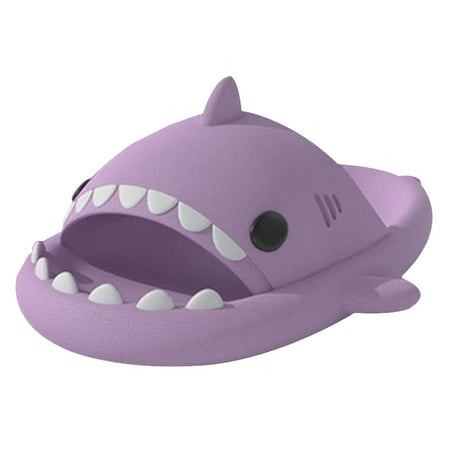 

nsendm Fuzzy Slippers for Women Size 11 Cute Shark Slippers For Women Men Slip Memory Foam House Slippers for Women Purple 41