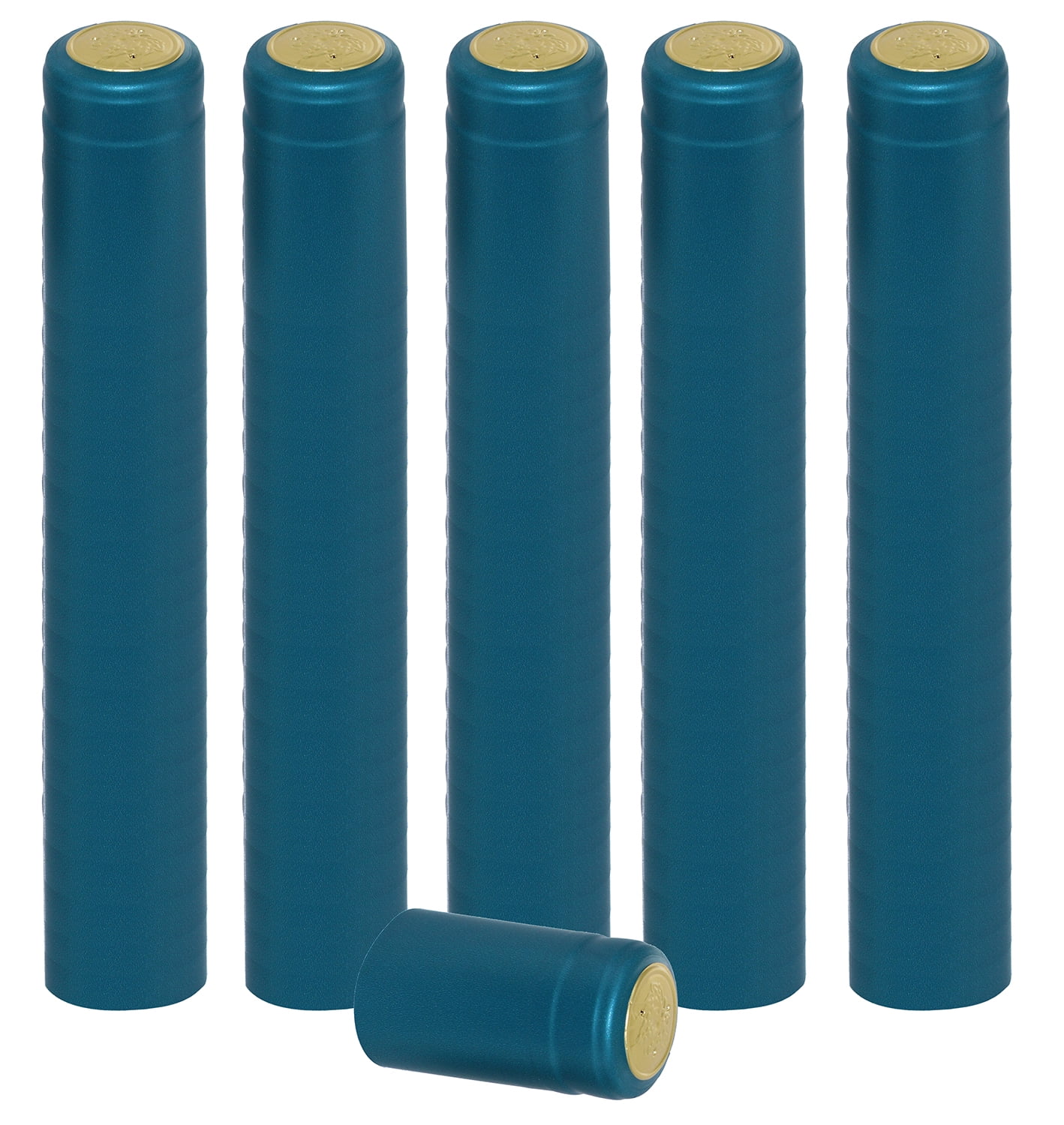 PVC Heat Shrink Capsules For Wine Bottles Metallic Light Blue 100