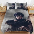 thumbnail image 1 of Wednesday Addams Housse de Couette, Ensemble de Literie 3 Pcs Impression Double Face Housse de Couette Décorative, 1 of 5