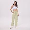 thumbnail image 5 of Women's High Waist Lounge Pants Wide Leg Yoga Sweatpants Loose Casual Pockets Drawstring Workout Joggers Pants, 5 of 8