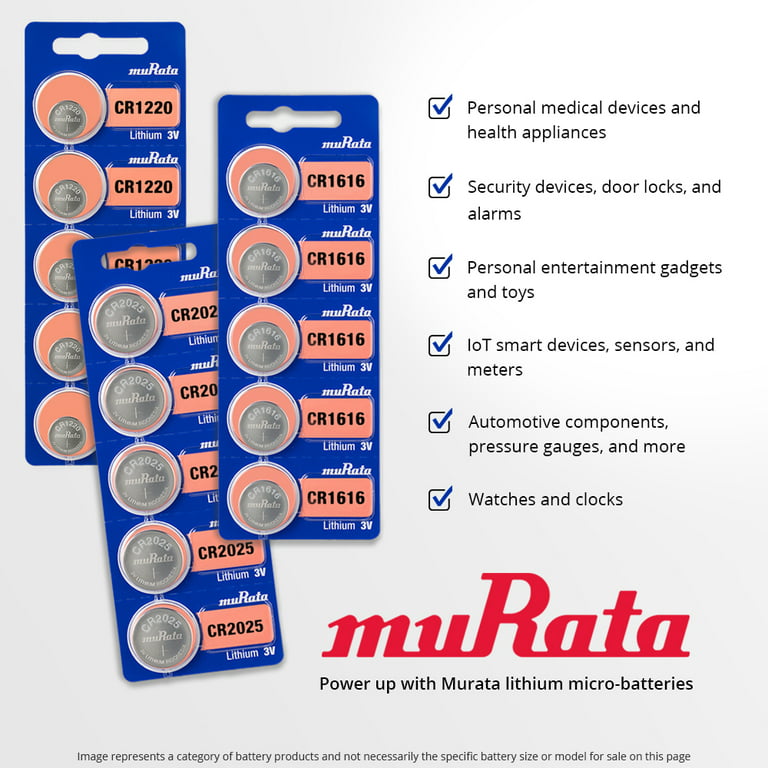 Sony Murata CR2450 3V Lithium Coin Battery - 100 Pack - FREE SHIPPING 