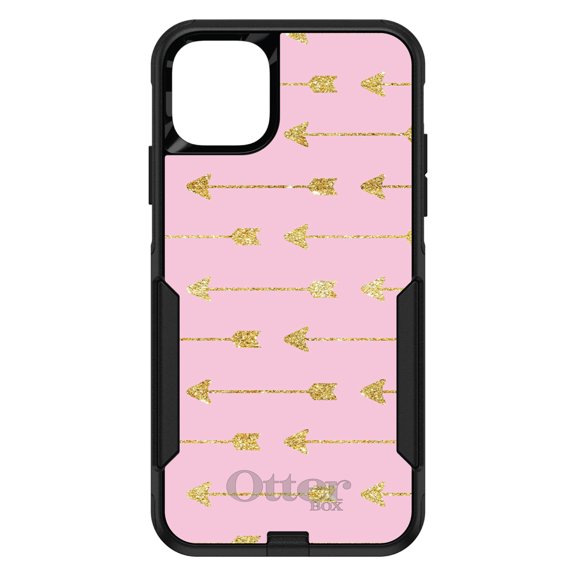 DistinctInk OtterBox Commuter Custom Case for Apple iPhone 15 (6.1" Screen) - Arrows Pattern - Slim Profile Design