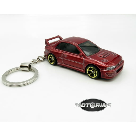 1998 '98 Subaru Imprexa STI Maroon Car Rare Novelty Keychain 1:64 Diecast