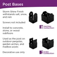 thumbnail image 4 of Post Base National Hardware N800-011, 13 x 14 x 14 cm, color negro, 4 of 7