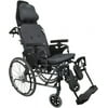 Karman Healthcare MVP502-18 Ergonomic V-Seat Reclining Wheelchair, Diamond Black, 22" Rear Wheels and 18" Seat Width