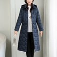 thumbnail image 4 of Vedolay Warm Winter Coats 2023 Button Plush Tops Hooded Loose Cardigan Coat Winter Jacket Blue,2XL, 4 of 4