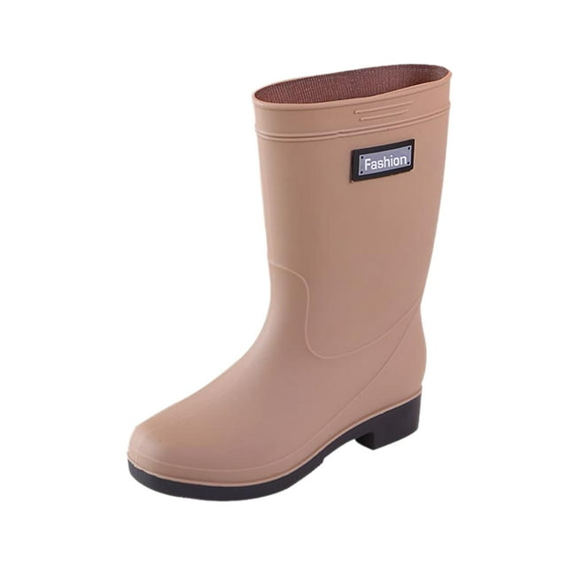 Esquirla Bottes de Pluie pour Femmes Imperméables Mi-Mollet Bottes de Pluie pour l'Extérieur Voyage Randonnée Kaki Taille EU 36