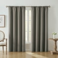 thumbnail image 2 of My Texas House Solid Steeple Gray Rod Pocket Back Tab Blackout Curtain Panel, 52" x 84", 2 of 9