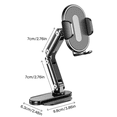 thumbnail image 3 of Professional Aluminum Dashboard Phone Mount Rack Holder Adhesive Base 360 Rotation Adjustable For 4-7 Inch Devices, 3 of 8