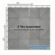 FlooringInc Nitro Garage Floor Tiles, Vented Pattern, Interlocking, 12x12, 1 pack, 1 sq/ft