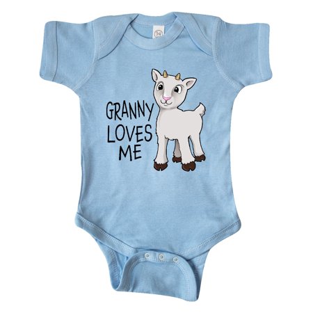 

Inktastic Granny Loves Me- cute goat Gift Baby Boy or Baby Girl Bodysuit