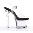thumbnail image 5 of Pleaser Women's Sky-308 Ankle-Strap Sandal 6 Clear-black/Clear, 5 of 5