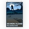thumbnail image 3 of Vashon Island, Washington, Bigfoot Scene (16x24 Giclee Gallery Art Print, Vivid Textured Wall Decor), 3 of 3