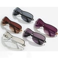 thumbnail image 2 of Gafas de sol OPTOFENDY Y2K Brown sin montura Chain-Link, 2 of 7