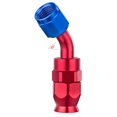 thumbnail image 3 of AN10 Red Blue Aluminium end Fitting PTFE hose fitting 0 45 90 180 Degree Swivel AN10 Fitting Adapter Hose End Oil Fuel Fitting, 3 of 5