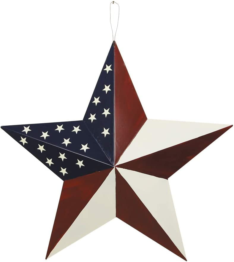 PATRIOTIC AMERICANA BARN STARS 12"/8" PRIMITIVE RUSTIC AMERICAN DECOR Set of 3 