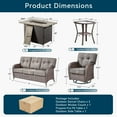 thumbnail image 7 of Unnifurnzi 5 Pieces Outdoor Furniture with Fire Pit-All Weather Outdoor Wicker Sofa with Swivel Rocking Chair Outdoor Furniture for Deck Porch Garden Balcony Poolside-Brown/Gray, 7 of 7