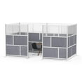 thumbnail image 6 of Luxor Freestanding Modular Room Divider Wall System with Built-in Cable Management Tray - 70" x 70" Starter Wall, 6 of 10